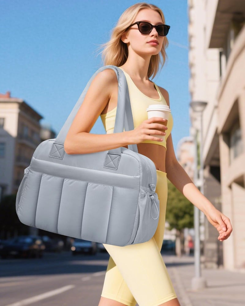 oscaurt Gym Bag for Women Lightweight Duffle Bag for Travel with Toiletry Pouch Water Resistant Carry On Weekender Overnight Duffel - Image 2